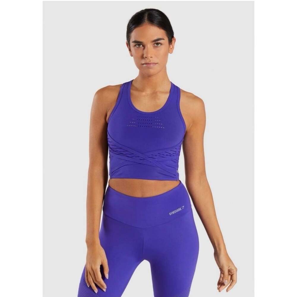 Gymshark Pro Perform Crop Top Size S Purple Athletic Tank
